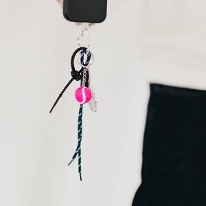 Tennis Rope Charm Key Chain Bag Charm Pink